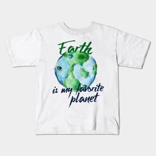 Earth is my favorite planet Kids T-Shirt